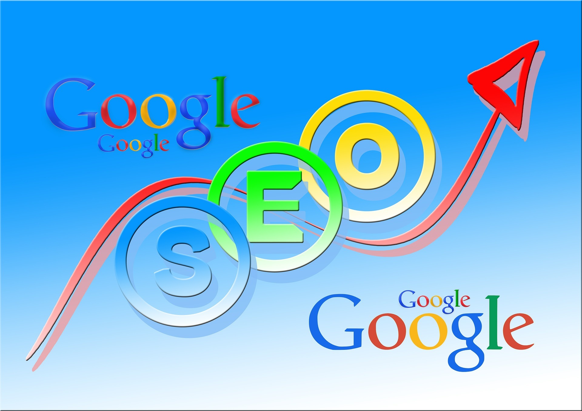 SEO Agentur Berlin Friedenau – bunter Schriftzug mit Google-Buchstaben und Lupe