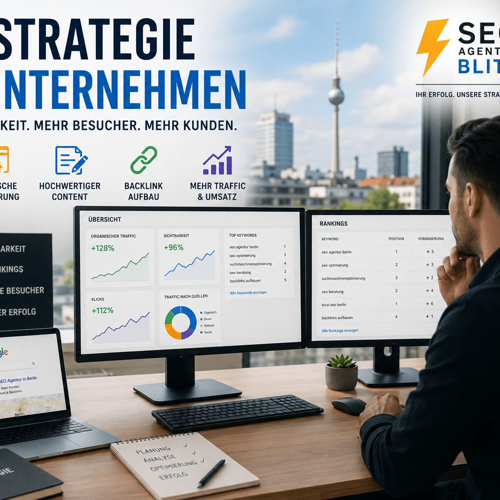 SEO-Experte analysiert Website-Daten und entwickelt eine Strategie für mehr Google-Sichtbarkeit
