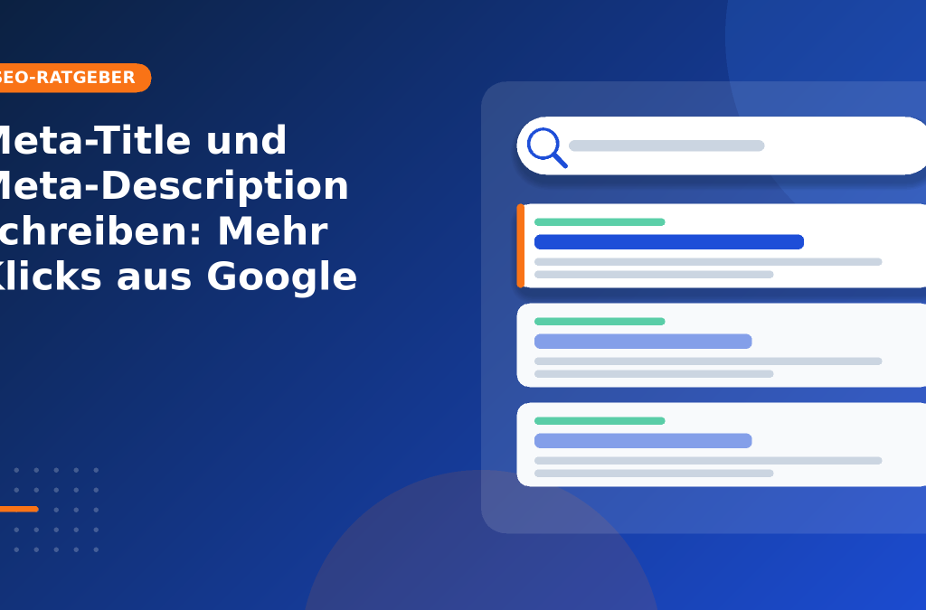 Meta-Description – Titelgrafik mit Suchergebnissen