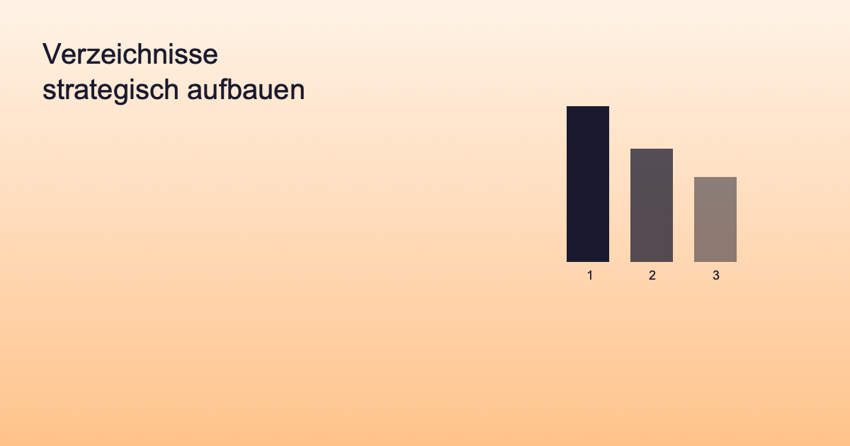 Illustration zum strategischen Aufbau neuer Verzeichniseinträge für lokale Unternehmen