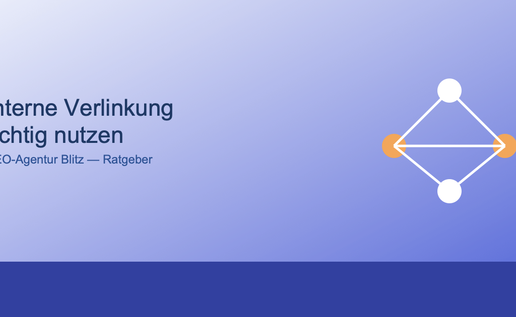 Interne Verlinkung – Titelgrafik mit vernetzten Punkten