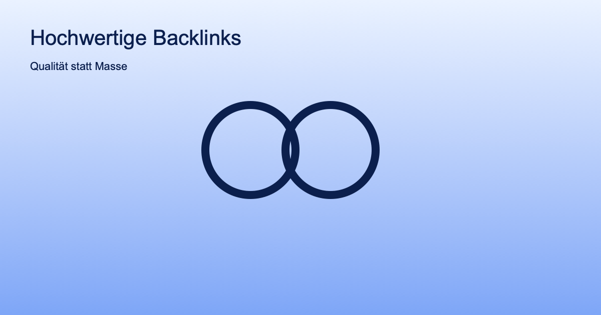 Symbolgrafik zu hochwertigen Backlinks: Qualität statt Masse