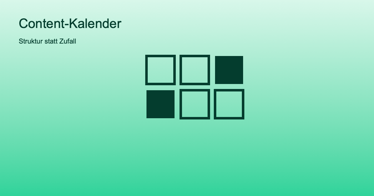 Rastergrafik als Symbol für einen strukturierten Content-Kalender