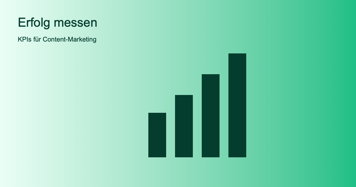 Balkengrafik zur Erfolgsmessung von Content-Marketing-Maßnahmen