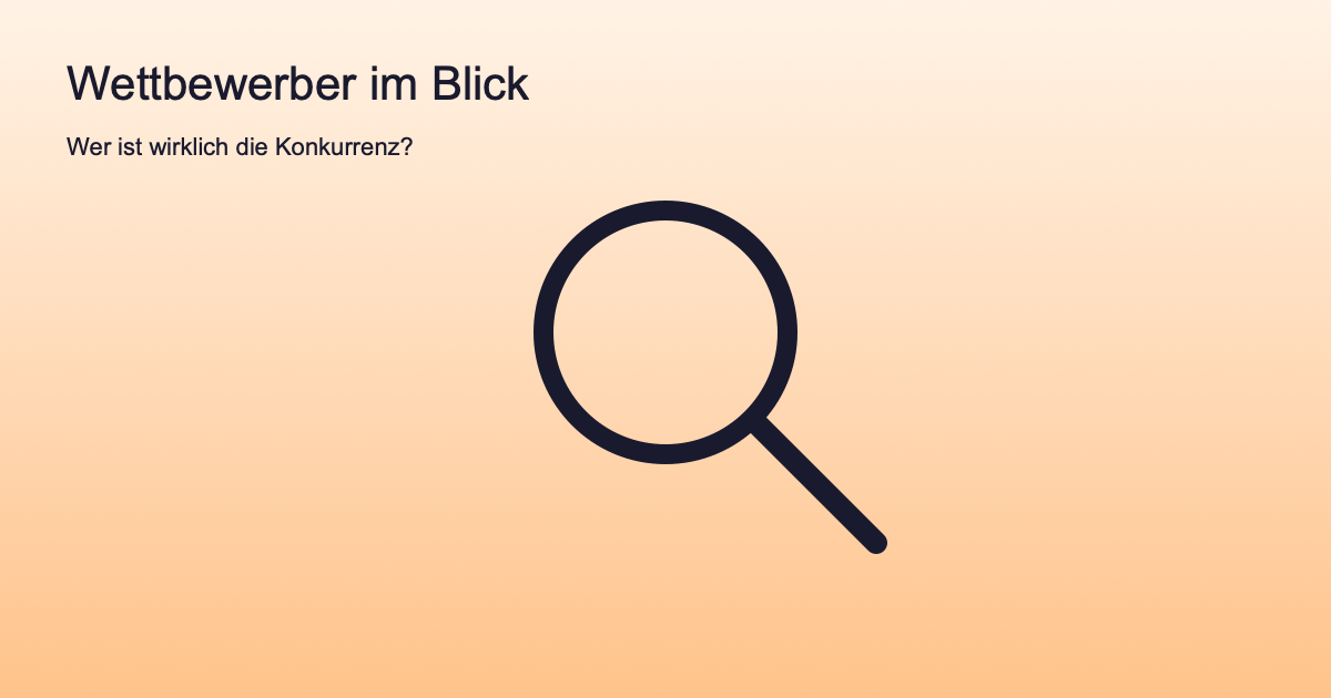 Lupensymbol als Zeichen für die Identifikation relevanter SEO-Wettbewerber