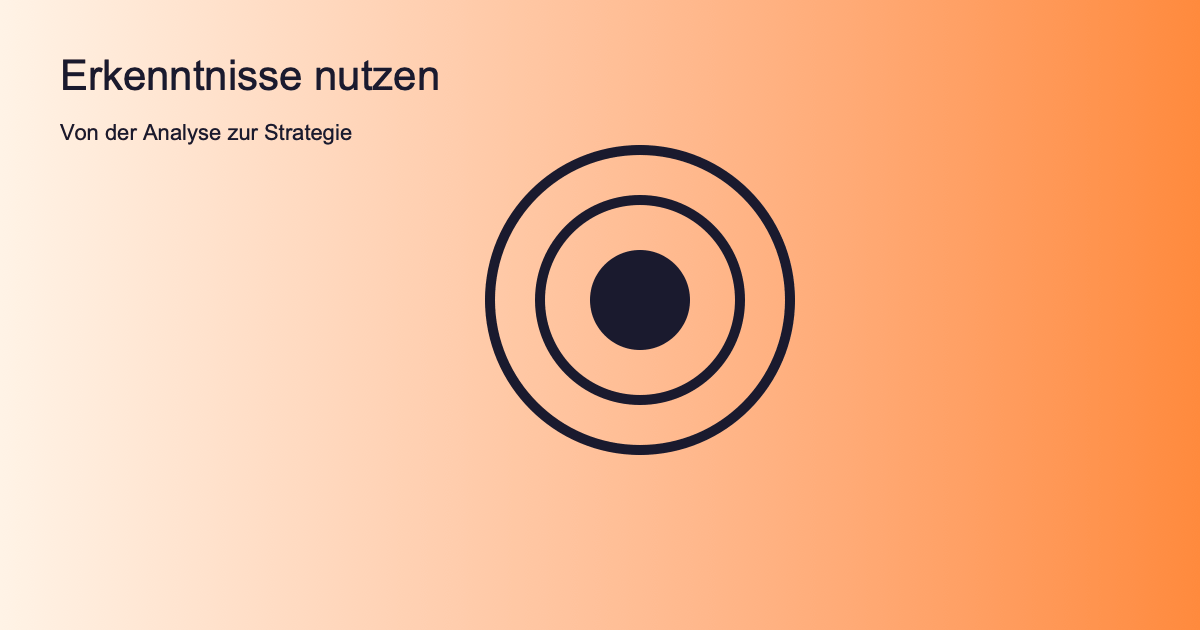 Zielscheibensymbol als Zeichen für die zielgerichtete Umsetzung von Analyseergebnissen