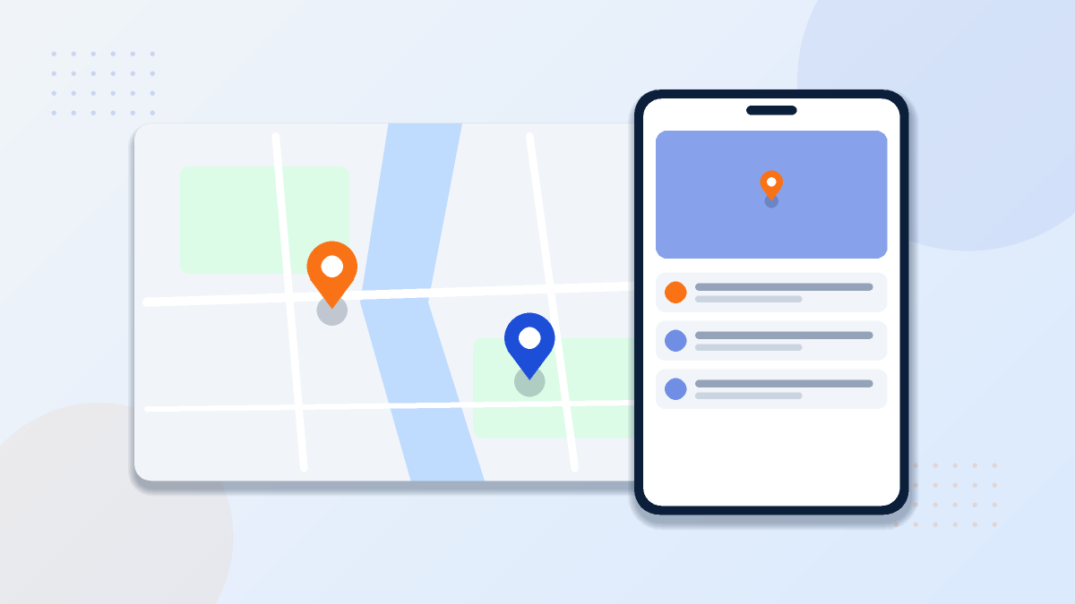 Stadtkarte und Smartphone mit lokaler Suche nach einem Dienstleister im Bezirk Stadtkarte und Smartphone mit lokaler Suche nach einem Dienstleister im Bezirk