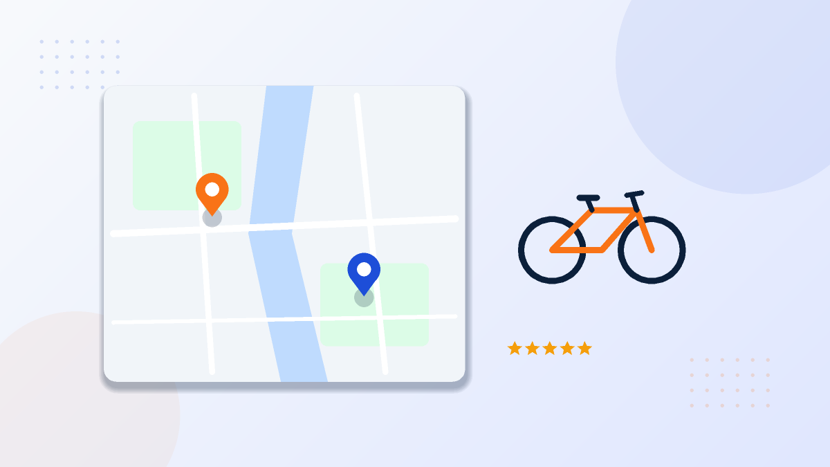 Stadtkarte mit Fahrrad als Beispiel für Videos von lokalen Touren und Erlebnissen